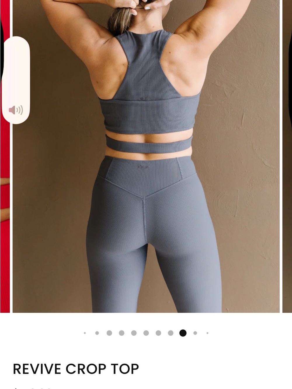 KIAVA Revive Crop Top in Slate Gray